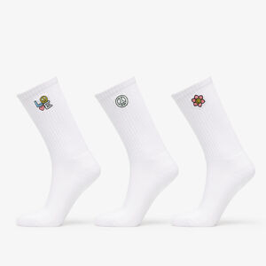 Urban Classics Peace Icon Socks 3-Pack White
