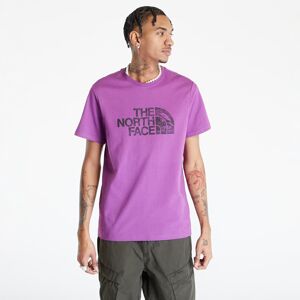 The North Face M S/S Woodcut Dome Tee Purple Cactus Flower