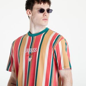 GUESS Bryson Vertical Stripe Tee Green/ Red/ White