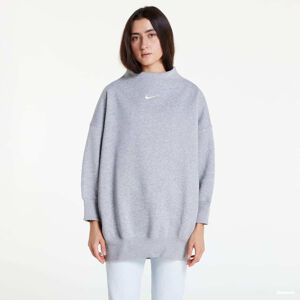 Nike Sportswear Phoenix Fleece Oversized Mock-Neck 3/4-Sleeve Sweatshirt Grey