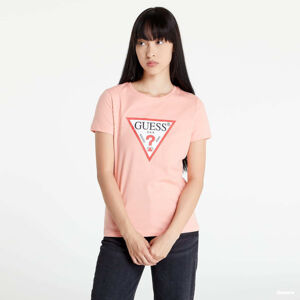 GUESS Triangle Logo Tee Pink