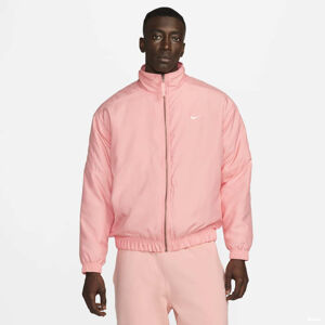 Nike Solo Swoosh Satin Bomber Jacket Pink