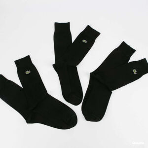 LACOSTE Cotton Blend Sock 3-Pack černé