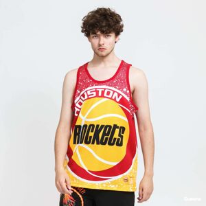 Mitchell & Ness NBA Jumbotron Mesh Tank Rockets Yellow/ Red/ White