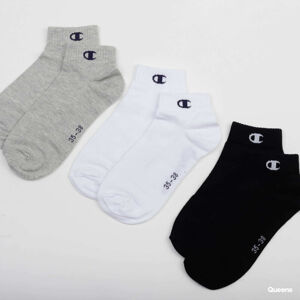 Champion 3 Pack Ankle Socks Melange Grey/ White/ Black