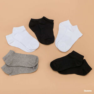 Urban Classics No Show Socks 5-Pack Black/ White/ Grey