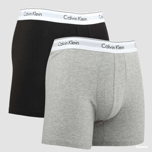 Calvin Klein 2Pack Boxer Briefs Modern Cotton C/O Black/ Melange Grey