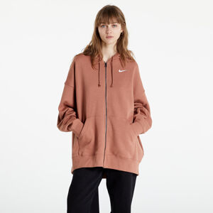 Nike NSW Essentials Women's Fleece Full-Zip Hoodie Mineral Clay/ White