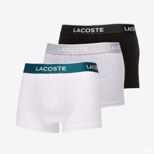 LACOSTE Casual Black Trunks 3-Pack White/ Black/ Grey