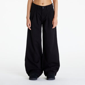Urban Classics Ladies Organic Pleated Cotton Pants Black