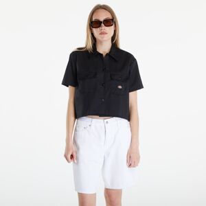 Dickies Cropped Short Sleeve Work Shirt Black