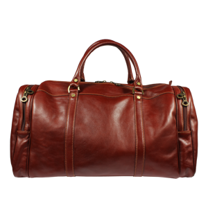 Hnedá kožená cestovná taška Saba Marrone