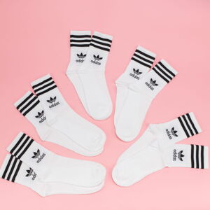 Ponožky adidas Originals Mid Cut Crew 5Pack biele / čierne