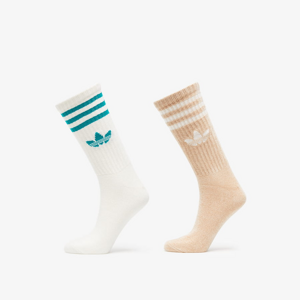 Ponožky adidas Originals Cozy Mid-Cut Crew Socks 2-Pack Magic Beige/ Off White
