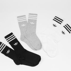 Ponožky adidas Originals Solid Crew Sock čierne / biele / šedé