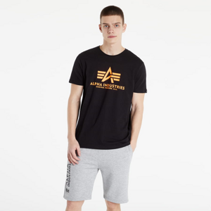 Tričko s krátkym rukávom Alpha Industries Basic T-Shirt Neon Print čierne