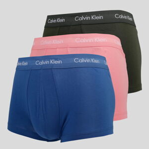 Calvin Klein 3 Pack Low Rise Trunks ružové / olivové / modré