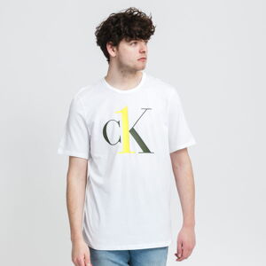 Tričko s krátkym rukávom Calvin Klein CK ONE SS Crew Neck biele / žlté
