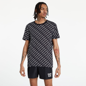 Tričko s krátkym rukávom Calvin Klein Diagonal Logo Black čierne / biele