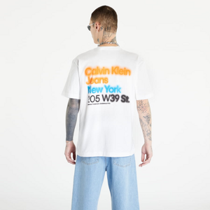 Tričko s krátkym rukávom CALVIN KLEIN JEANS Blurred Colored S/S T-Shirt optic white