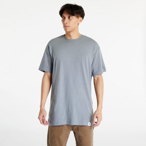 Tričko s krátkym rukávom CALVIN KLEIN JEANS Logo Tab Long Length S/S Knit Top melange šedý