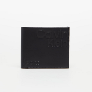 Peňaženka CALVIN KLEIN JEANS Monogram Soft Bifold W/Coin AOP Wallet black / loose