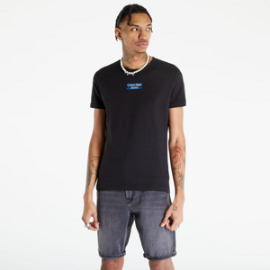 Tričko s krátkym rukávom CALVIN KLEIN JEANS Transparent Stripe S/S T-Shirt black denim