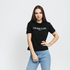 Dámske tričko CALVIN KLEIN JEANS W Multicolored Logo Tee čierne