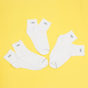 Ponožky Calvin Klein Mens 3Pack Quarter Socks biele