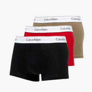 Calvin Klein Modern Cotton Stretch Trunk 3 Pack Fuschia Berry/ Gray Olive/ Black