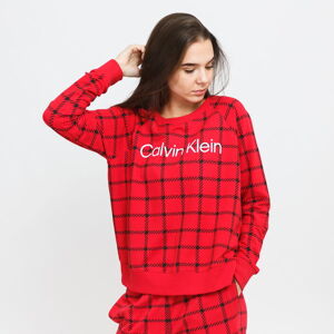 Dámska mikina Calvin Klein W LS Sweatshirt červená / čierna