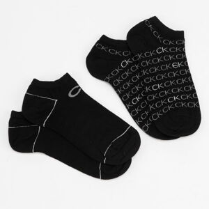 Ponožky Calvin Klein Women Liner Repeat Logo 2Pack čierne