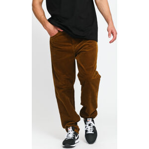 Menčestrové kalhoty Carhartt WIP Newel Pant hnedá