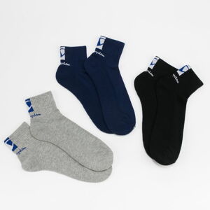 Ponožky Champion 3Pack Double Logo Socks navy / melange šedé / čierne
