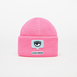 Zimná čiapka Chiara Ferragni Eyelike Coloured Patch Fluorescent Pink