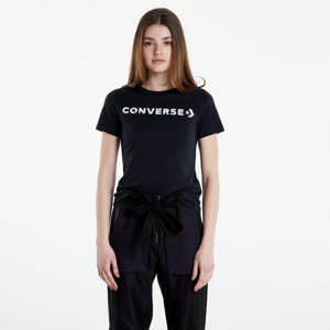 Dámske tričko Converse Floral Logo Graphic Tee Black čierne