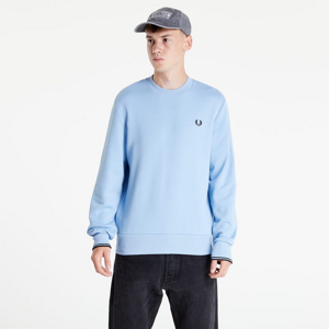 Mikina FRED PERRY Crew Neck Sweatshirt marine blue/ relaxed