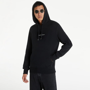 Mikina FRED PERRY Embroidered Hooded Sweatshirt black/ loose