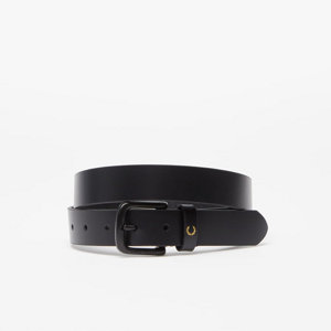 FRED PERRY Leather Belt čierny