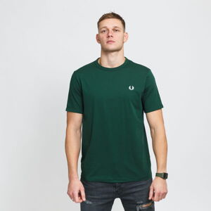 Tričko s krátkym rukávom FRED PERRY Ringer Tee tmavě zelené