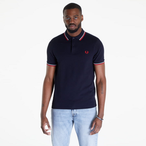 Polo tričko FRED PERRY Twin Tipped Fred Perry Shirt Navy/ White