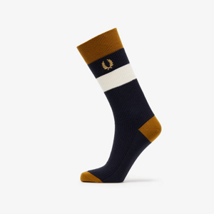 Ponožky FRED PERRY Waffle Stripe Sock black / red
