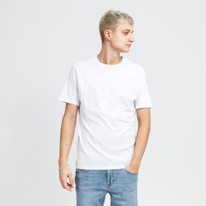 Tričko s krátkym rukávom GUESS M Embroidered Triangle Logo Tee biele
