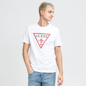 Tričko s krátkym rukávom GUESS M Triangle Logo Tee biele