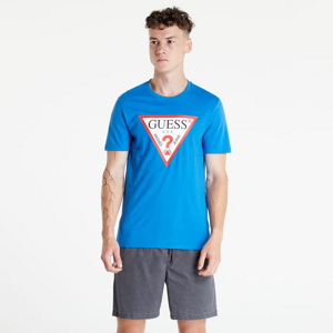 Tričko s krátkym rukávom GUESS Triangl Logo T-Shirt modrý