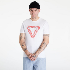 Tričko s krátkym rukávom GUESS Triangle Logo T-shirt Bílé