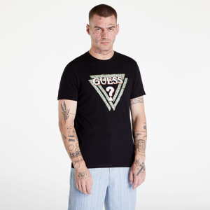Tričko s krátkym rukávom GUESS Triangle Logo T-shirt Černé