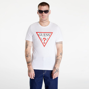 Tričko s krátkym rukávom GUESS Triangle Logo T-shirt Bílé
