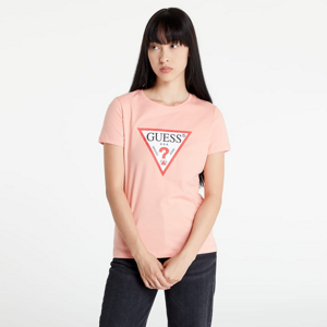 Dámske tričko GUESS Triangle Logo Tee ružový