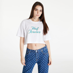 Dámske tričko HUF Forever S/S Crop Tee Bílé